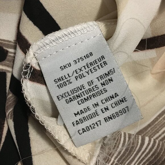 le chateau Abstract Colourblock Print Semi Sheer Button Down Tunic Blouse - Picture 10 of 16